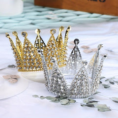Crown Fish Tank Decoration Rhinestone Crown Ornament
