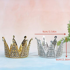 Crown Fish Tank Decoration Rhinestone Crown Ornament