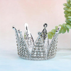 Crown Fish Tank Decoration Rhinestone Crown Ornament