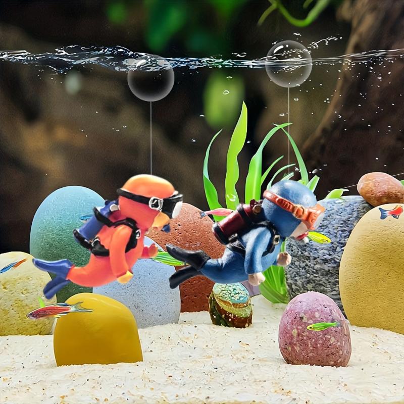 Balloon Diver Aquarium Decoration Resin Fish Tank Decor