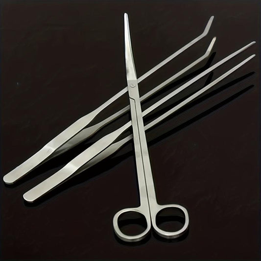 3pcs Long Stainless Steel Aquarium Plant Tools