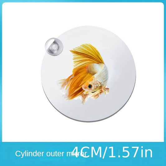 Circle Fish Exercise Mirror Double Sided Aquarium Training Mirror