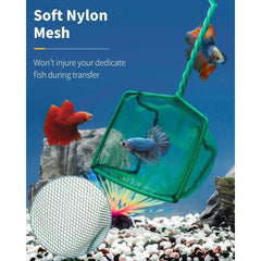 Aquarium Fish Net With Braided Metal Handle Fish Catch Nets