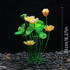 Plastic Lotus Aquarium Plant Decoration