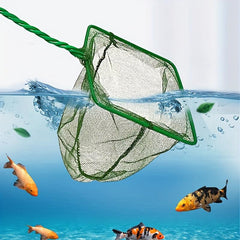 Kids Fish Net Aquarium Fishing Net Long Handle Square Fish Tank Net