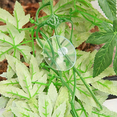 Aquatic Plant Reptile Fish Tank Artificial Plastic Leaves Decor