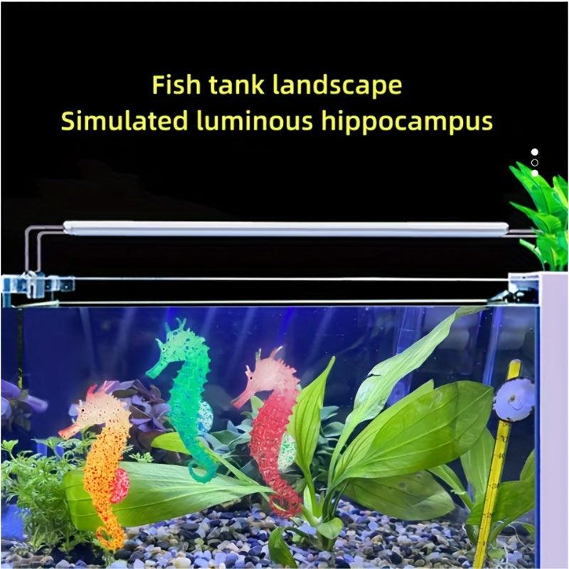 Artificial Seahorse Aquarium Ornament - 4pcs Set