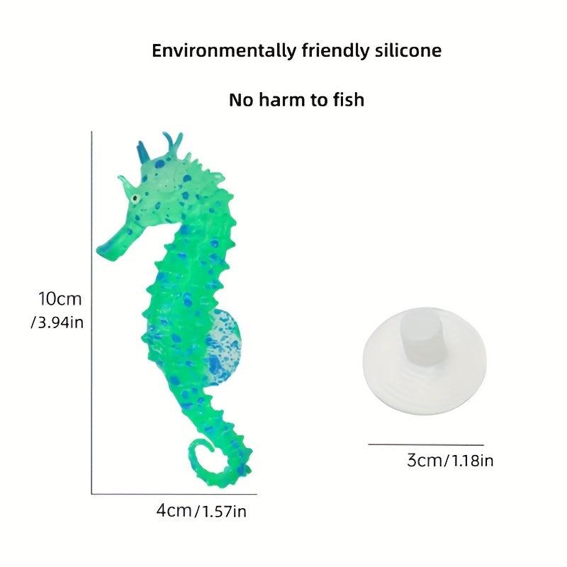 Artificial Seahorse Aquarium Ornament - 4pcs Set