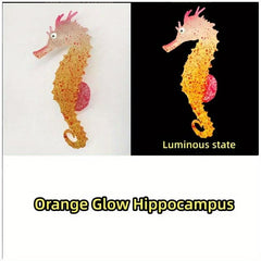 Artificial Seahorse Aquarium Ornament - 4pcs Set