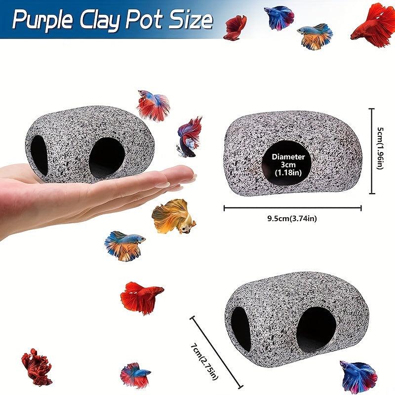 Betta Fish Tank Accessories Rock Cave Decor For Shrimp Cichlid