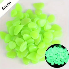 100pcs Glow In The Dark Pebbles Rocks for Indoor and Outdoor Decoration