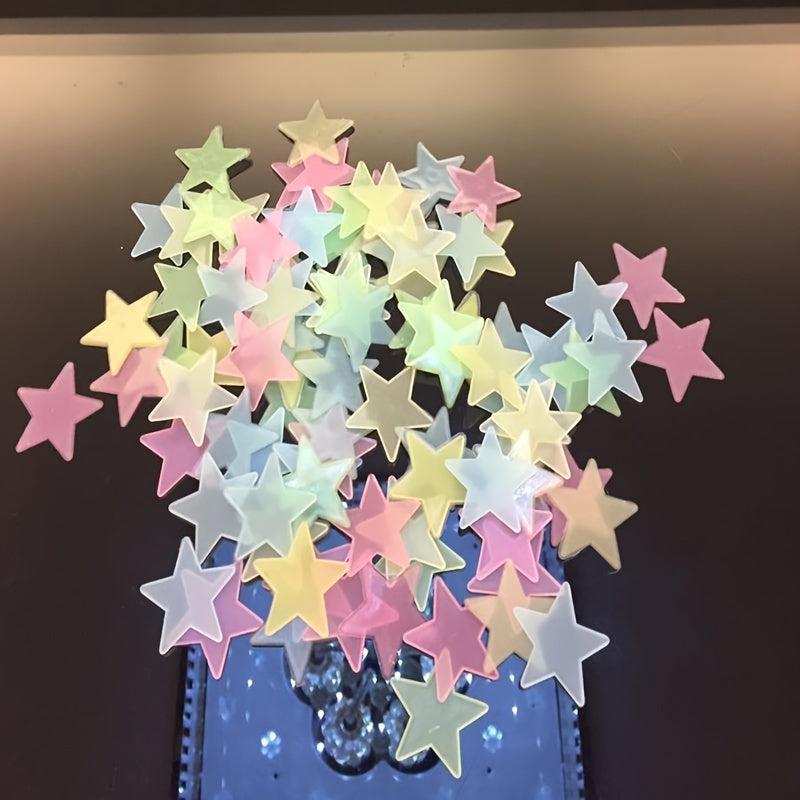 100pcs Luminous Star Stickers Wall Stickers For Aquarium Bedroom Living Room