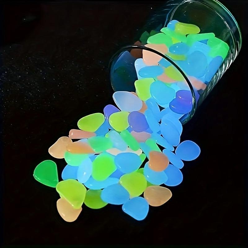 100pcs Luminous Stone Glow Decorative Pebbles for Aquarium