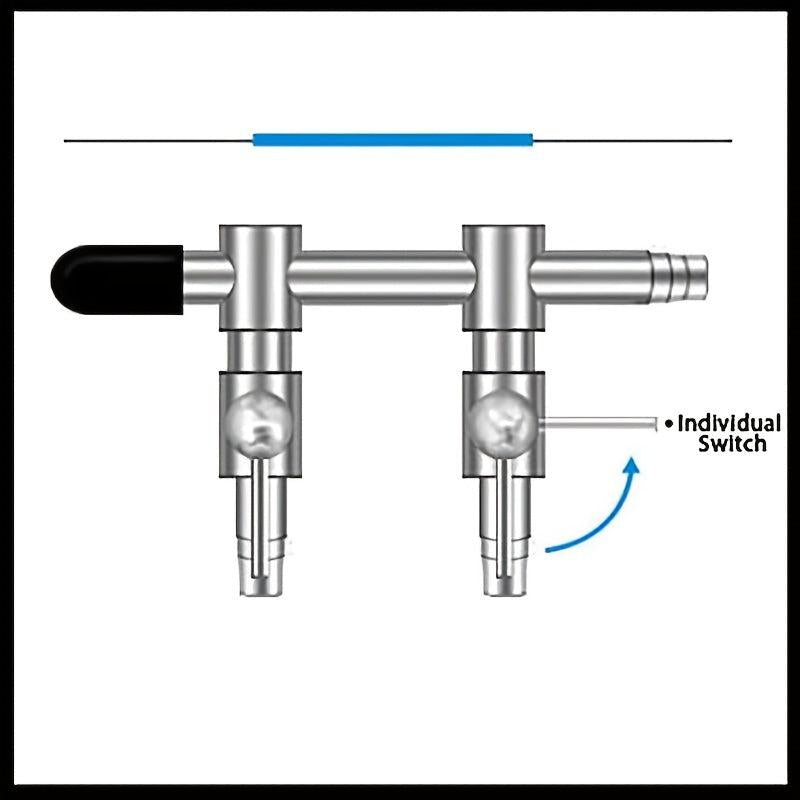 Aquarium 2 Way Water & Air Flow Control Valve Enhance Fish Tank Environment