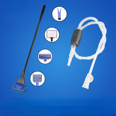 5-in-1 Aquarium Cleaner Set Long Handle Brush