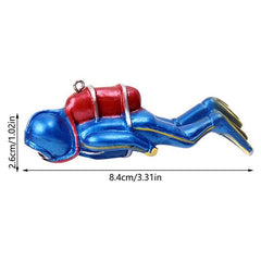 Fish Tank Diver Decoration Floating Diver Ornaments Small Diver With Ball