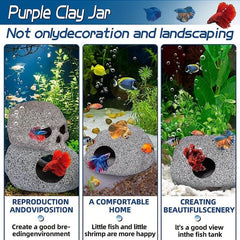 Aquarium Decoration Cave Fish Tank Rocks Pet Breeding Play And Rest
