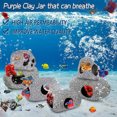 Aquarium Decoration Cave Fish Tank Rocks Pet Breeding Play And Rest