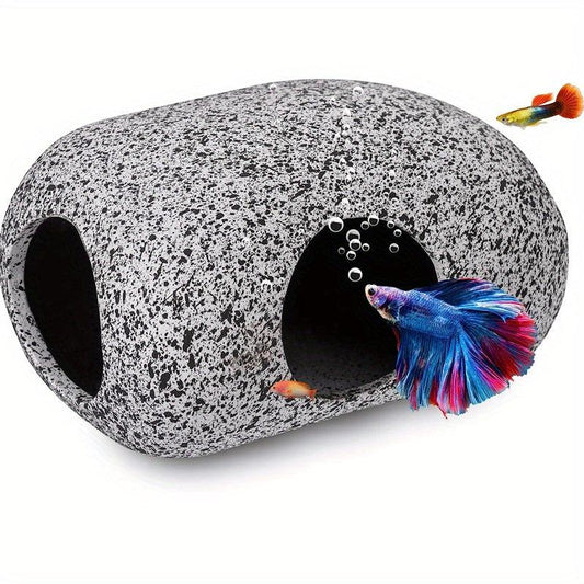 Aquarium Decoration Cave Fish Tank Rocks Pet Breeding Play And Rest