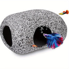 Aquarium Decoration Cave Fish Tank Rocks Pet Breeding Play And Rest
