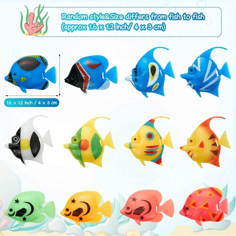 20pcs Artificial Fish Aquarium Tank Ornaments Decoration