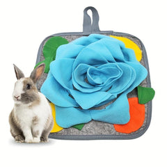 Pet Snuffle Pad Rabbit Toy Slow Food Foraging Mat Durable Fleece