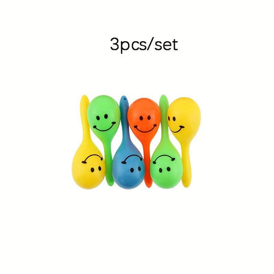 3Pcs Parrot Rattle Sand Hammer Sand Ball Bird Bites Wisdom Training Toys