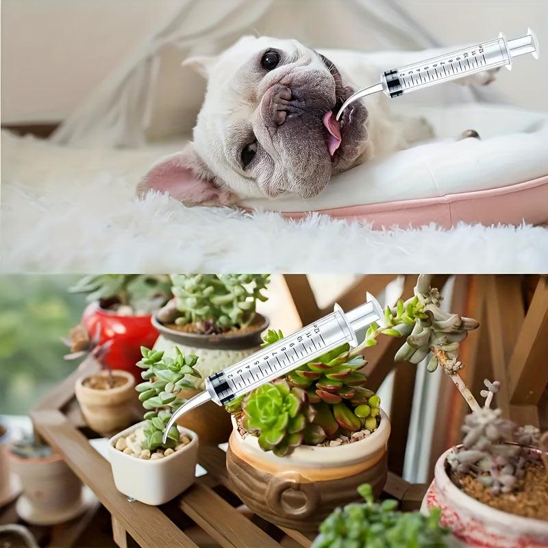 1pc Reusable Plastic Syringes Pet Pill Dispenser 12ml