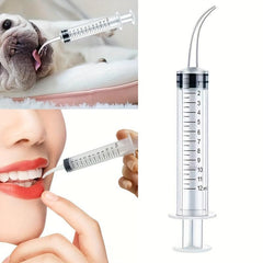 1pc Reusable Plastic Syringes Pet Pill Dispenser 12ml