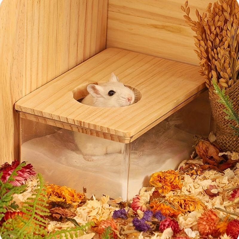 Clear Hamster Bath Basin Small Pet Bathroom Toilet Bathtub