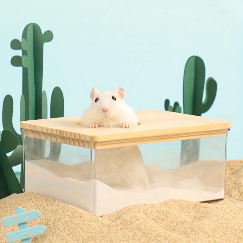 Clear Hamster Bath Basin Small Pet Bathroom Toilet Bathtub
