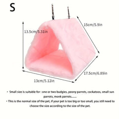 Small Pet Triangle Nest Flannelette Myna Winter Nest Pet Warm Cozy Cage