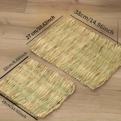 Pet Grass Mat For Hamster Rabbit Dutch Pig Grind Teeth Grass Nest
