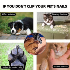 Professional Pet Nail Clippers with Safety Guard for Medium and Large Dogs