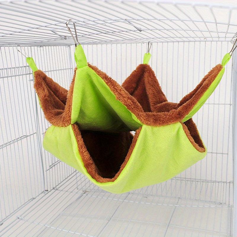 Cozy Double Layered Pet Hammock for Small Animals