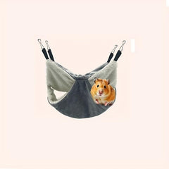 Cozy Double Layer Pet Nest Plush Hammock Bed For Hamsters