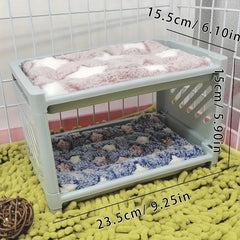 Hamster Bed Pet Bunk Bed Corner Hideout Small Animal Supplies
