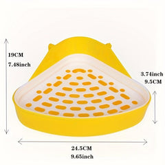 Pet Toilet for Small Animals Corner Litter Tray Bedding Box