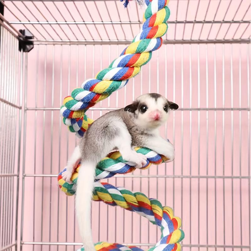 Small Animal & Parrot Climbing Toy Durable Braided Rope Exercise & Entertainment