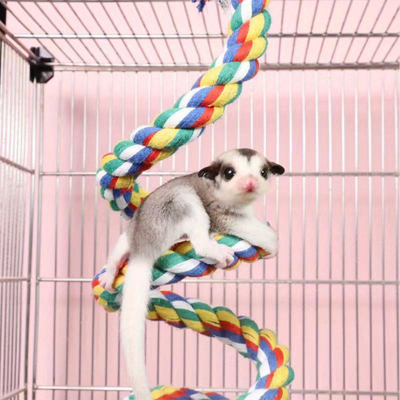 Small Animal & Parrot Climbing Toy Durable Braided Rope Exercise & Entertainment