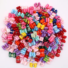 10pcs Pet Headflower Bow Layered Dog Ornaments and Cat Accessories