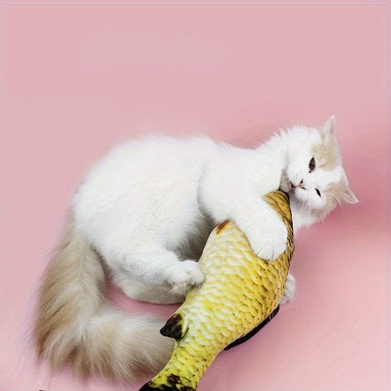 Fish Shape Cat Toy Plush Stuffed Toy Soft Plush Fish Kitten Teasing Toy