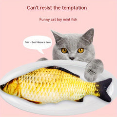 Fish Shape Cat Toy Plush Stuffed Toy Soft Plush Fish Kitten Teasing Toy