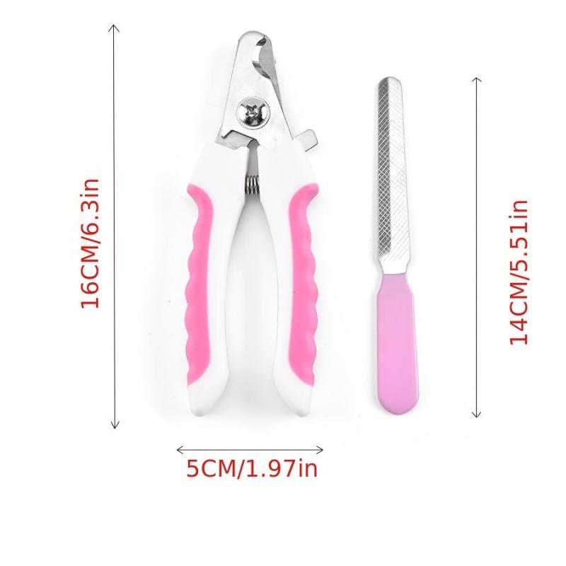 Stainless Steel Pet Nail Clipper with File for Cat and Dog