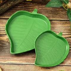 Reptile Leaf Shape Food Water Bowl Tortoise Water Dish Small Animal