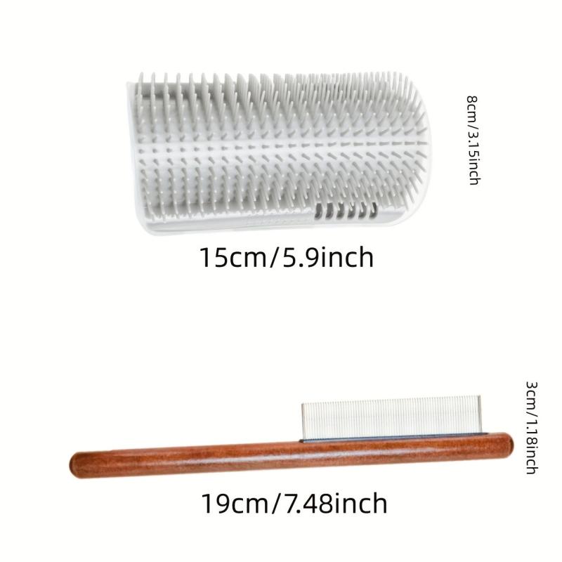 Wooden Handle Pet Comb for Cats Scratching & Hair Removal