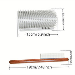 Wooden Handle Pet Comb for Cats Scratching & Hair Removal