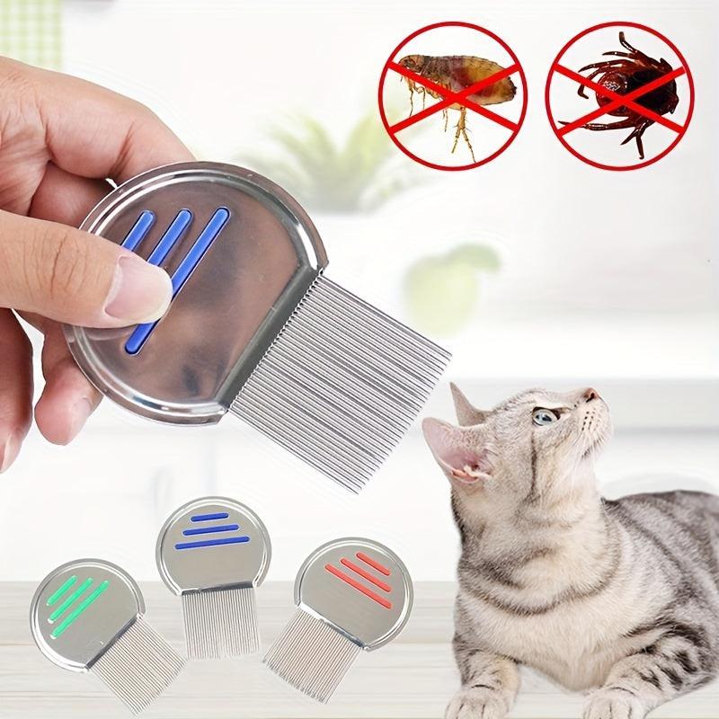Stainless Steel Tooth Comb Cat Hair Remover Comb