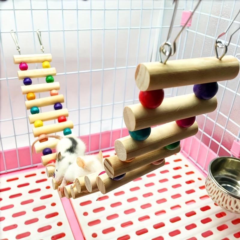 Pet Suspension Bridge Stick Climbing Ladder for Small Pets