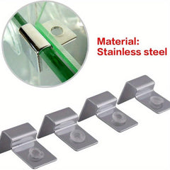 4pcs Stainless Steel Aquarium Glass Cover Clip Support Holder